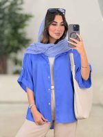 مانتو پانچ برش دار آستین پاگن کد 8324 - تصویر 12
