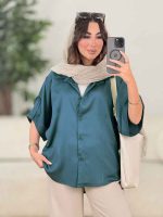 مانتو پانچ برش دار آستین پاگن کد 8324 - تصویر 9