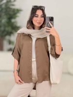 مانتو پانچ برش دار آستین پاگن کد 8324 - تصویر 15