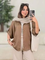مانتو پانچ برش دار آستین پاگن کد 8324 - تصویر 10