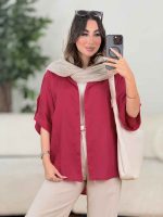 مانتو پانچ برش دار آستین پاگن کد 8324 - تصویر 20