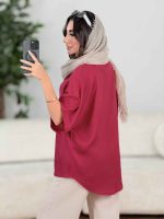 مانتو پانچ برش دار آستین پاگن کد 8324 - تصویر 4