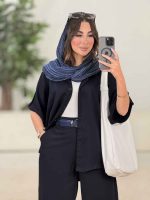 مانتو پانچ برش دار آستین پاگن کد 8324 - تصویر 3