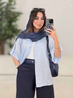 مانتو پانچ برش دار آستین پاگن کد 8324 - تصویر 21