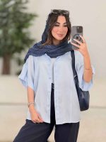 مانتو پانچ برش دار آستین پاگن کد 8324 - تصویر 32