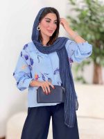 شومیز طرح گل لاله کد 8350 - تصویر 24