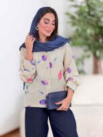 شومیز طرح گل لاله کد 8350 - تصویر 12