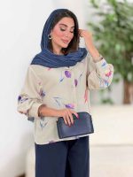 شومیز طرح گل لاله کد 8350 - تصویر 17