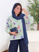 شومیز طرح گل لاله کد 8350 - تصویر 15