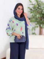 شومیز طرح گل لاله کد 8350 - تصویر 2