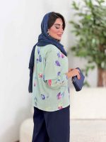 شومیز طرح گل لاله کد 8350 - تصویر 9
