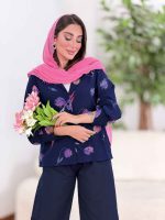 شومیز طرح گل لاله کد 8350 - تصویر 7