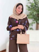 شومیز طرح گل لاله کد 8350 - تصویر 16