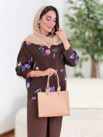 شومیز طرح گل لاله کد 8350 - تصویر 10