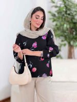 شومیز طرح گل لاله کد 8350 - تصویر 20