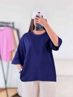 تیشرت باکسی آلینا کد 8364 - تصویر 5
