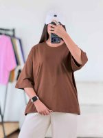 تیشرت باکسی آلینا کد 8364 - تصویر 4