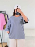 تیشرت باکسی آلینا کد 8364 - تصویر 3