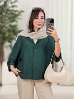 مانتو جلو دکمه سارن کد 8381 - تصویر 11
