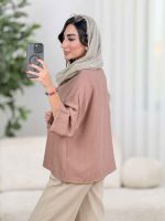 مانتو جلو دکمه سارن کد 8381 - تصویر 5