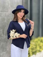 مانتو لینن آستین پفی کد 8363 - تصویر 24