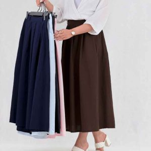 دامن لینن پیله دار کد 8362