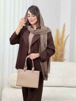 مانتو دو دکمه برش دار کد8390 - تصویر 11