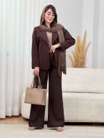 مانتو دو دکمه برش دار کد8390 - تصویر 14