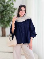 مانتو پانچ آستین بند توسکا کد8393 - تصویر 18