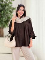 مانتو پانچ آستین بند توسکا کد8393 - تصویر 6