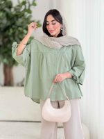 مانتو پانچ آستین بند توسکا کد8393 - تصویر 4