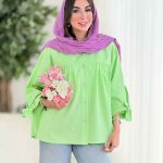 مانتو پانچ آستین بند توسکا کد8393