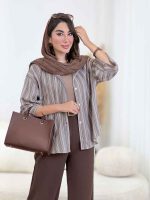 مانتو طرح راه راه طنین کد 8400