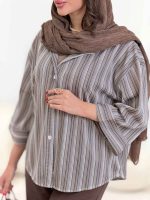 مانتو طرح راه راه طنین کد 8400 - تصویر 6