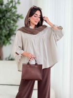 مانتو پانچ آستین بند توسکا کد8393 - تصویر 13