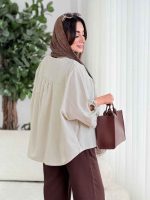 مانتو پانچ آستین بند توسکا کد8393 - تصویر 19