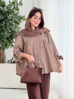 مانتو پانچ آستین بند توسکا کد8393 - تصویر 24