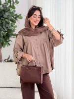 مانتو پانچ آستین بند توسکا کد8393 - تصویر 16
