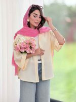 مانتو آستین پاکتی یاسمین کد 8389 - تصویر 6