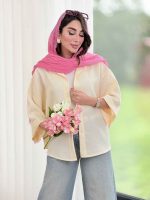 مانتو آستین پاکتی یاسمین کد 8389 - تصویر 23