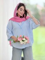 مانتو آستین پاکتی یاسمین کد 8389 - تصویر 14