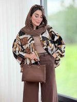 مانتو کوک دوزی طرح دار کد 8396 - تصویر 3