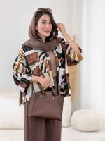 مانتو کوک دوزی طرح دار کد 8396 - تصویر 4