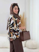مانتو کوک دوزی طرح دار کد 8396 - تصویر 7