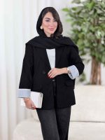 مانتو پشت دو دکمه کد8392 - تصویر 8