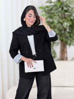 مانتو پشت دو دکمه کد8392 - تصویر 11