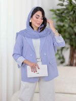 مانتو پشت دو دکمه کد8392 - تصویر 12