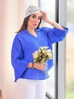 شومیز آستین پاکتی پشت پیله کد8388 - تصویر 28