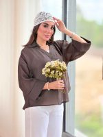 شومیز آستین پاکتی پشت پیله کد8388 - تصویر 26