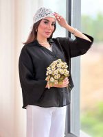 شومیز آستین پاکتی پشت پیله کد8388 - تصویر 15